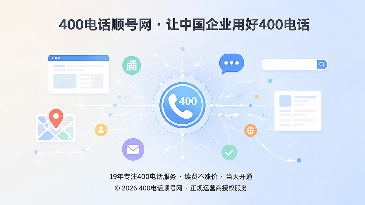 400电话作为企业公开信息统一入口的示意图